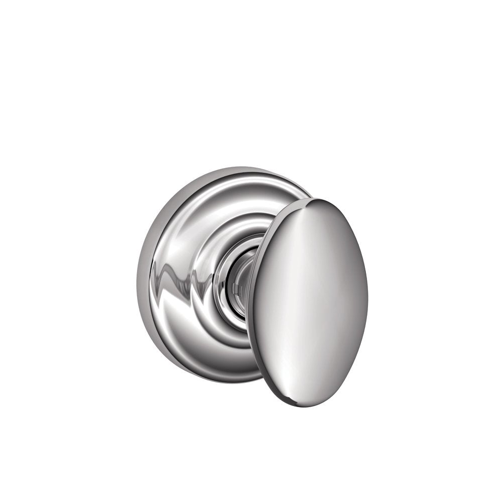 SCHLAGE Siena Passage Knob, Andover Rose, Bright Chrome