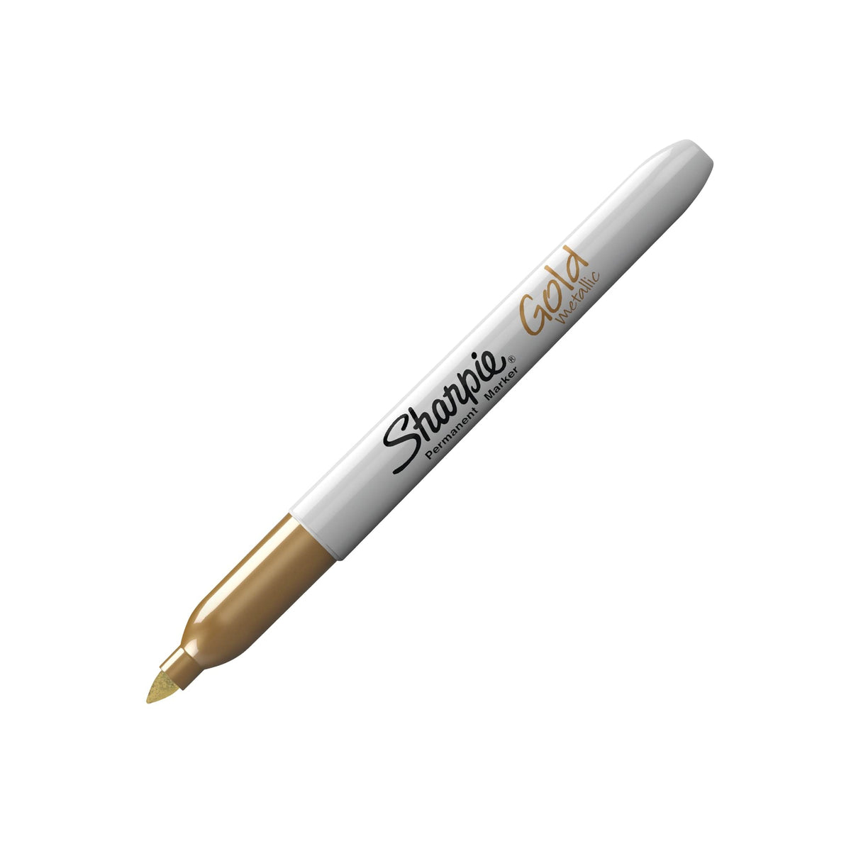 Sharpie Metallic Permanent Markers, Fine Point, Gold, 12 Count
