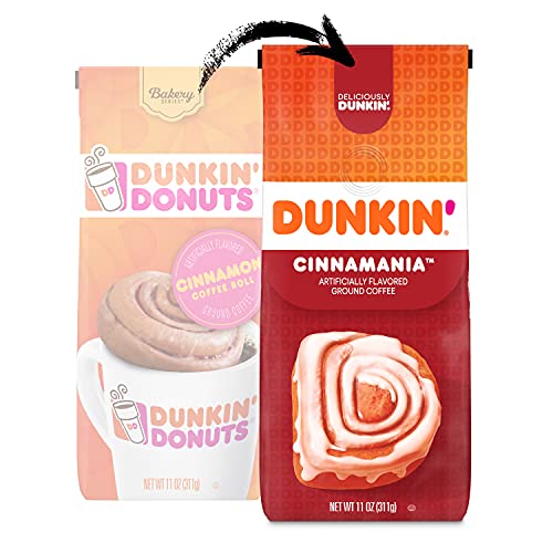 Dunkin' Cinnamania Flavored Ground Coffee, 11 Ounces (Pack of 6)