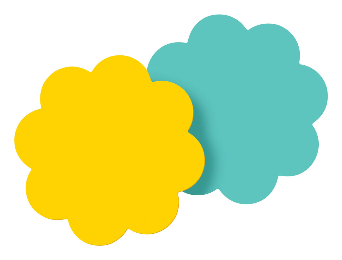 Post-it Notes, Daisy Shape, Assorted Colors, 2.6x2.6 in, 2 Pads, 75 Sheets/Pad (7350-DSY)