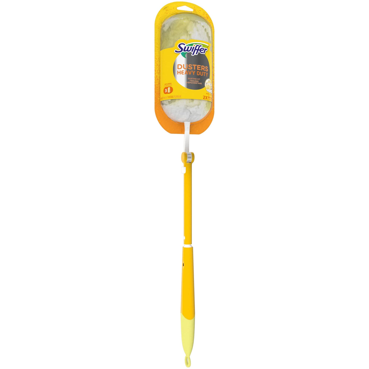 Swiffer Dusters Heavy Duty 3 ft Extended Handle Dusting Kit (1 Duster, 3 Refills)