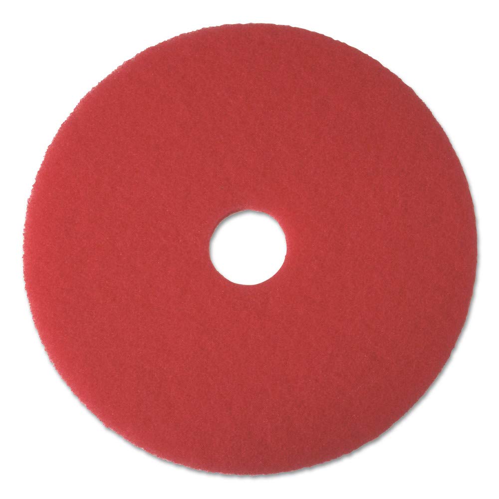 Boardwalk BWK4020RED 20 in. Diameter Buffing Floor Pads - Red (5/Carton)