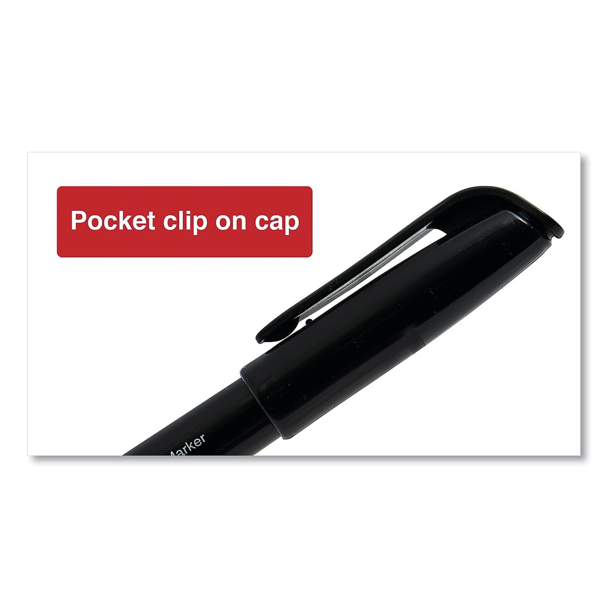 Universal UNV07071 Fine Bullet Tip Pen-Style Permanent Marker - Black (1 Dozen)