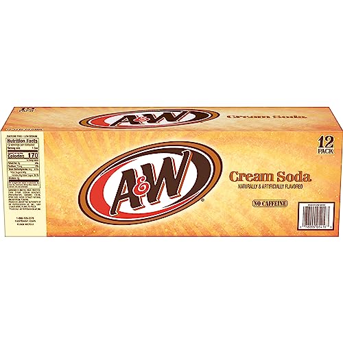 A&W Cream Soda, 12 fl oz cans, 12 pack