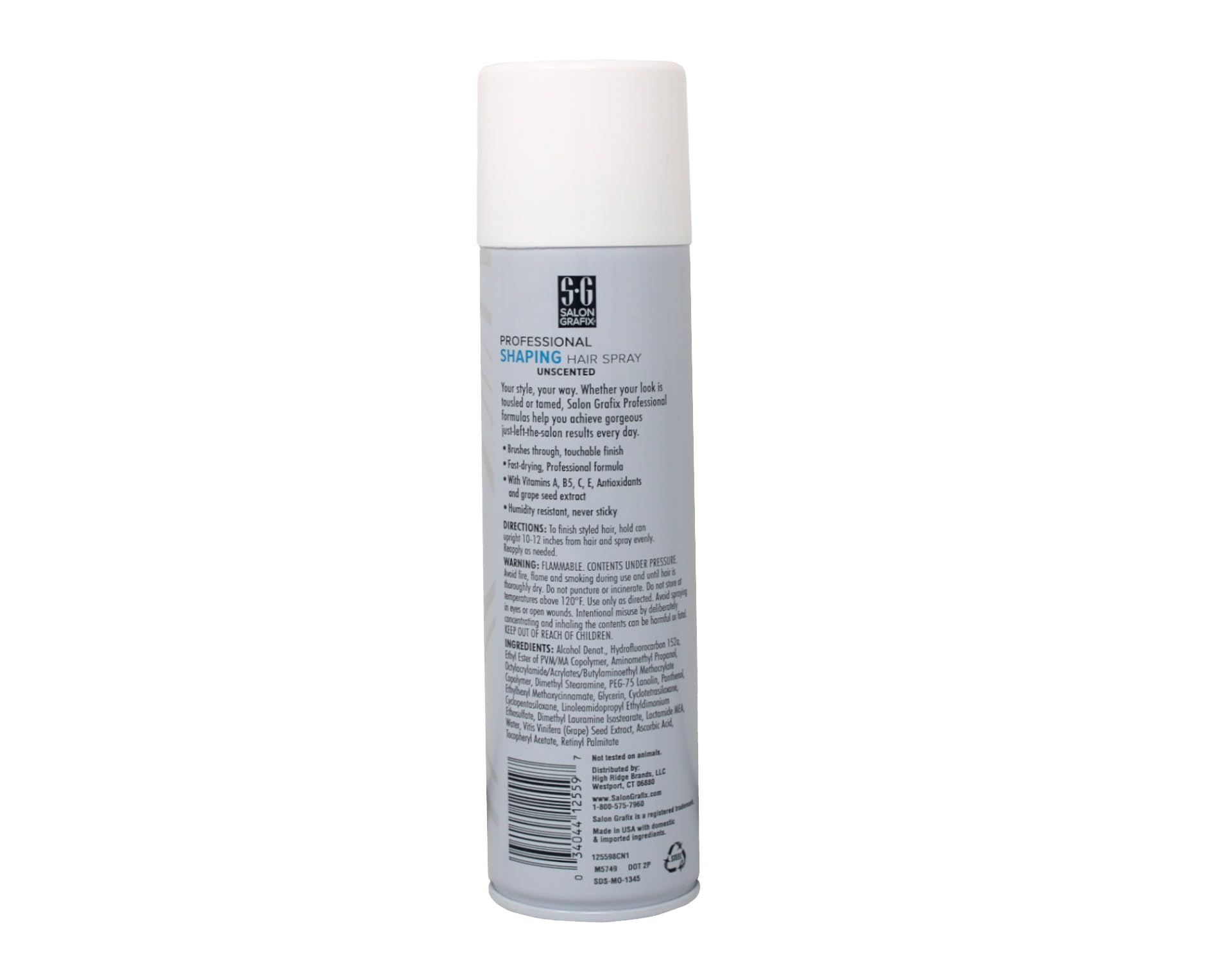 Salon Grafix Shaping Hair Spray Super Hold Unscented 10 oz (Pack of 6)