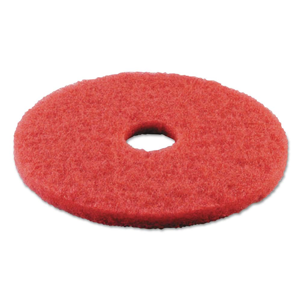 Boardwalk BWK4012RED 12 in. dia. Buffing Floor Pads - Red (5/Carton)