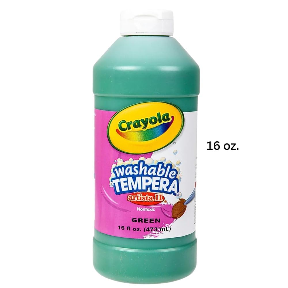 Crayola Artista II Washable Tempera Paint, Pint, Green