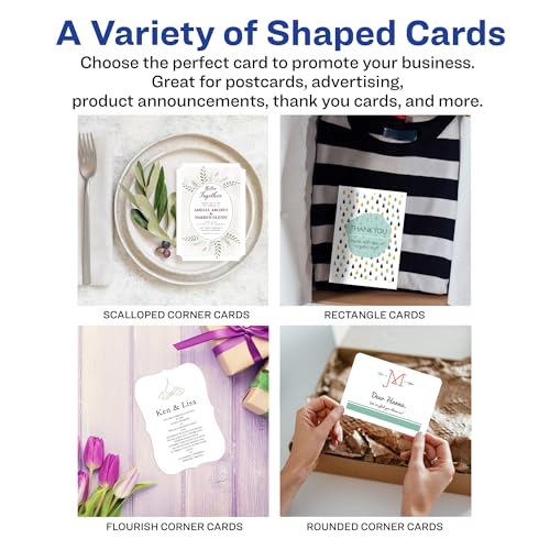 Avery Printable Postcards with Sure Feed Technology, 4" x 6", White, 100 Blank Postcards for Laser Printers (5389)
