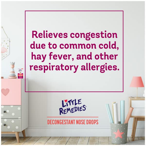 Little Remedies Decongestant Nose Drops | Ages 2-6 | 0.5 Fl. Oz (Pack of 4)