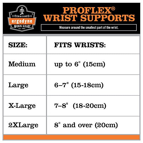 Ergodyne ProFlex 4010 Double-Strap Left Wrist Support, Tan, Large