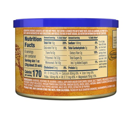Blue Diamond Almonds, Bold Habanero BBQ, 6 Ounce
