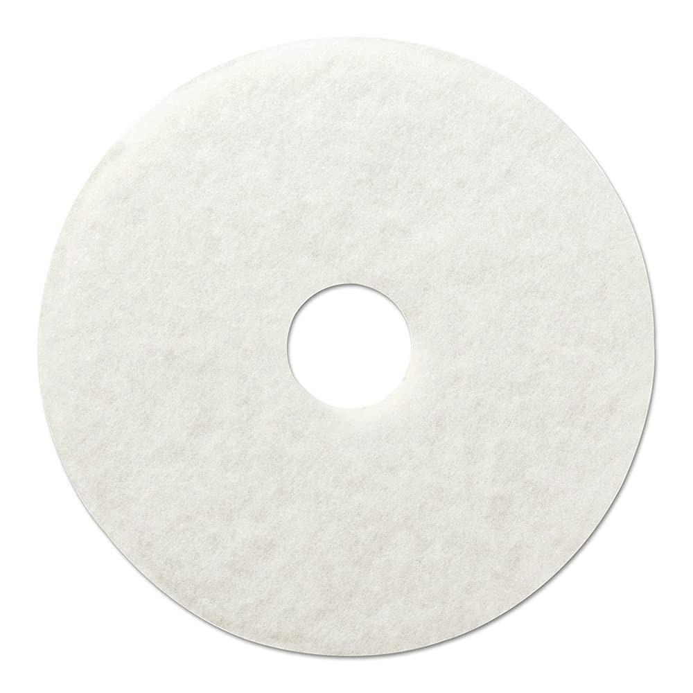 Boardwalk BWK4016WHI 16 in. Polishing Floor Pads - White (5/Carton)