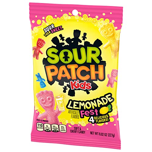 SOUR PATCH KIDS Lemonade Fest Soft & Chewy Candy, 8.02 oz
