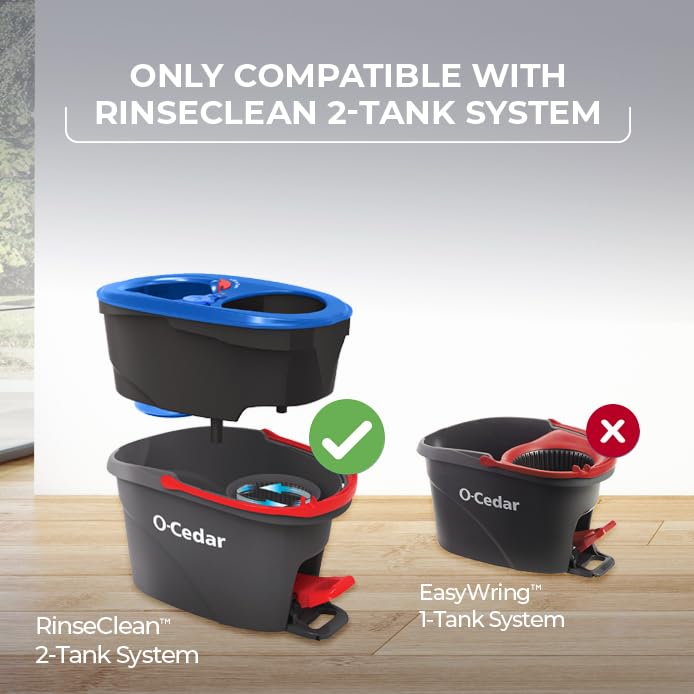 O-Cedar RinseClean Spin Mop Microfiber Refill, 1 CT (Pack of 2)