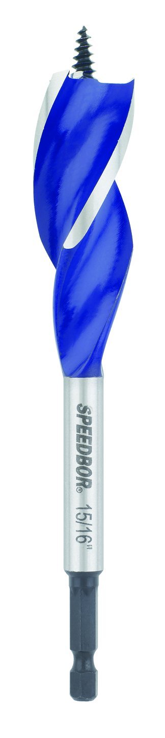 IRWIN SPEEDBOR Tri Flute Wood Drill Bit 15/16"(3041018), Black