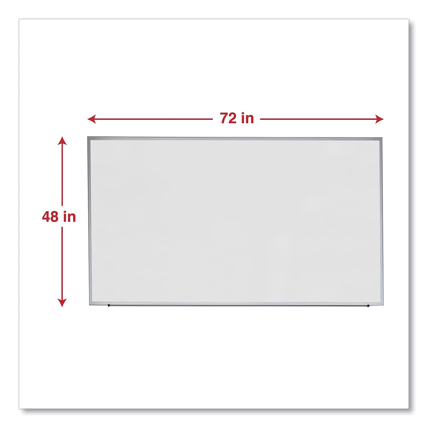 Universal 43626 Dry Erase Board, Melamine, 72 x 48, Satin-Finished Aluminum Frame