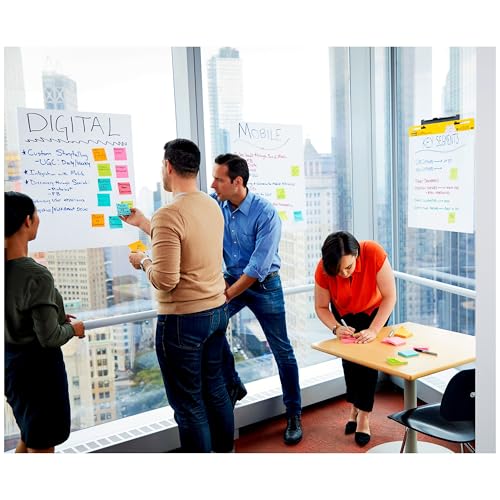 Post-it Super Sticky Easel Pad 25 x 30 Inches 30 Sheets/Pad 2 Pads (560) Large White Grid Premium Self Stick Flip Chart Paper Super Sticking Power