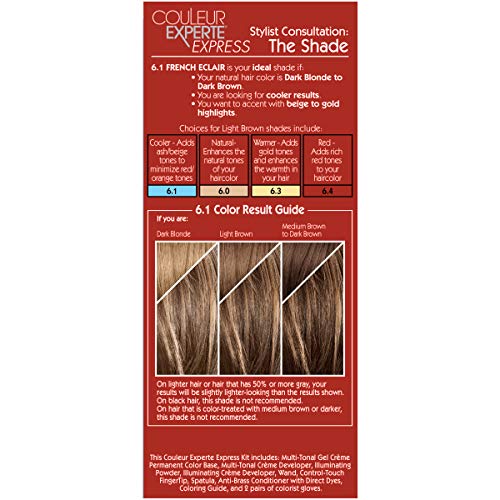 L'Oreal Paris Couleur Experte 2-Step Home Hair Color and Highlights Kit, French Ã‰clair