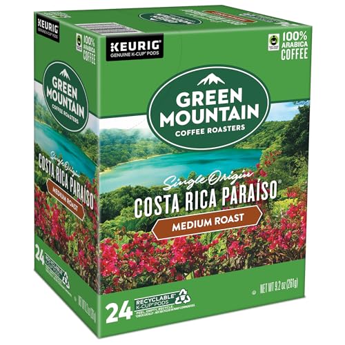 Green Mountain Coffee Roasters Costa Rica Paraiso Single-Serve K-Cup Pods, Medium Roast Coffee, 96 Count