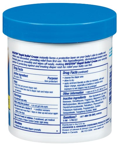 DESITIN Rapid Relief Creamy Jar, 16-Ounce (Pack of 4)
