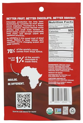 Mavuno, Chocolate Dipped Mango, 3 Ounce
