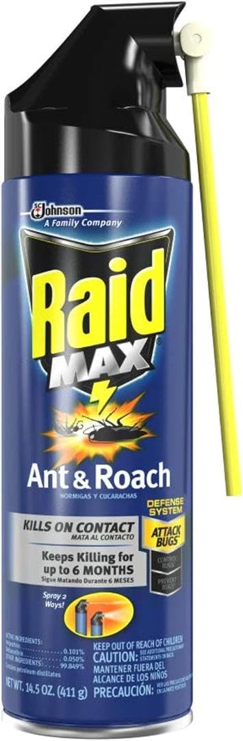 Raid Max Ant & Roach Aerosol Spray 14.50 oz (Pack of 6)