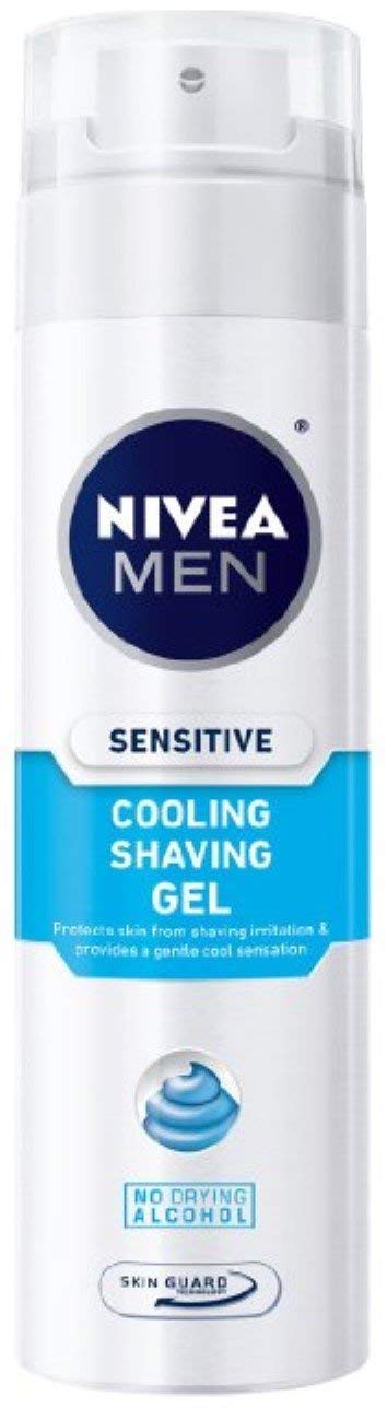 NIVEA FOR MEN Sensitive Cooling Shaving Gel 7 oz (Pack of 6)