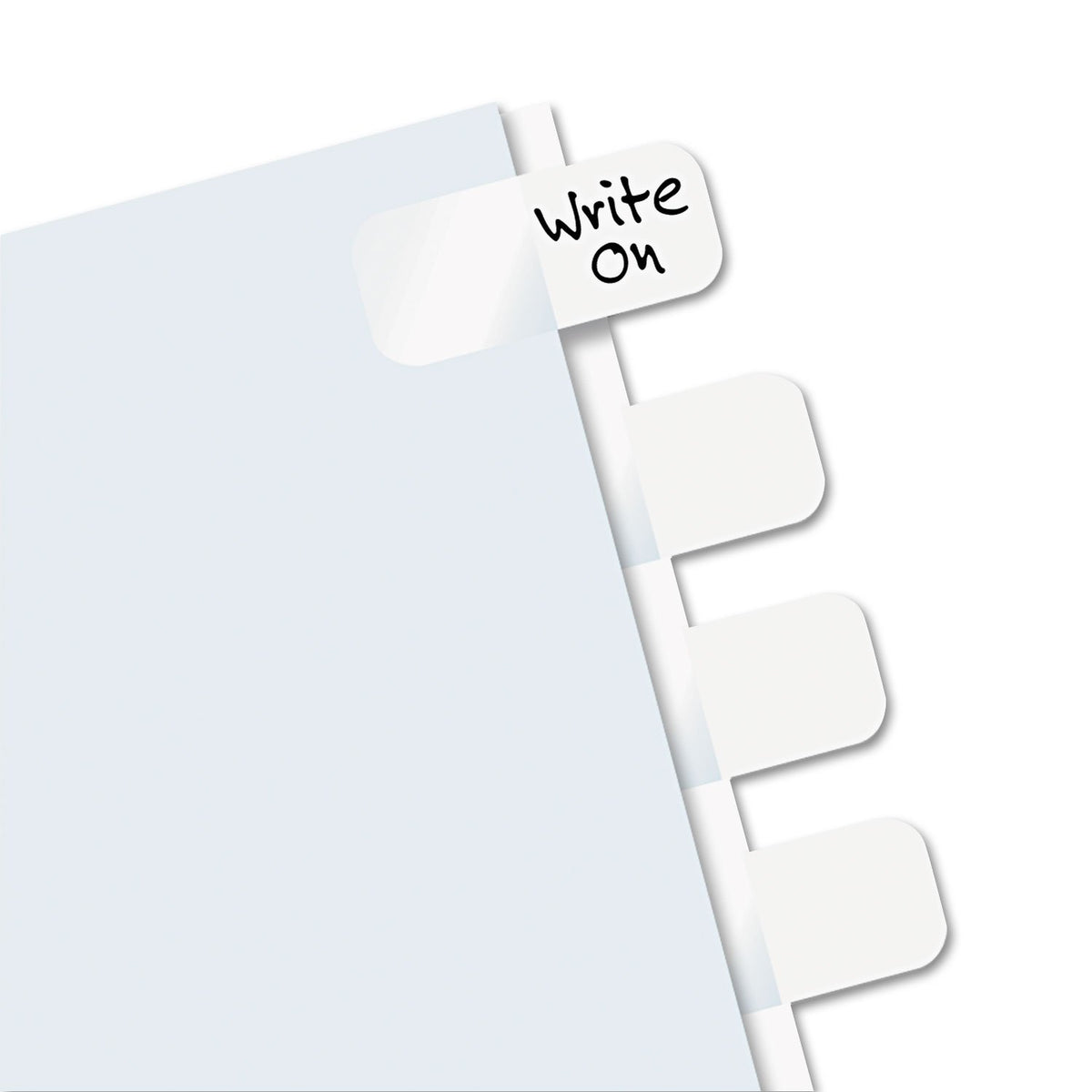 Redi-Tag, RTG31000, Permanent Stick Write-On Index Tabs, 104 / Pack , White
