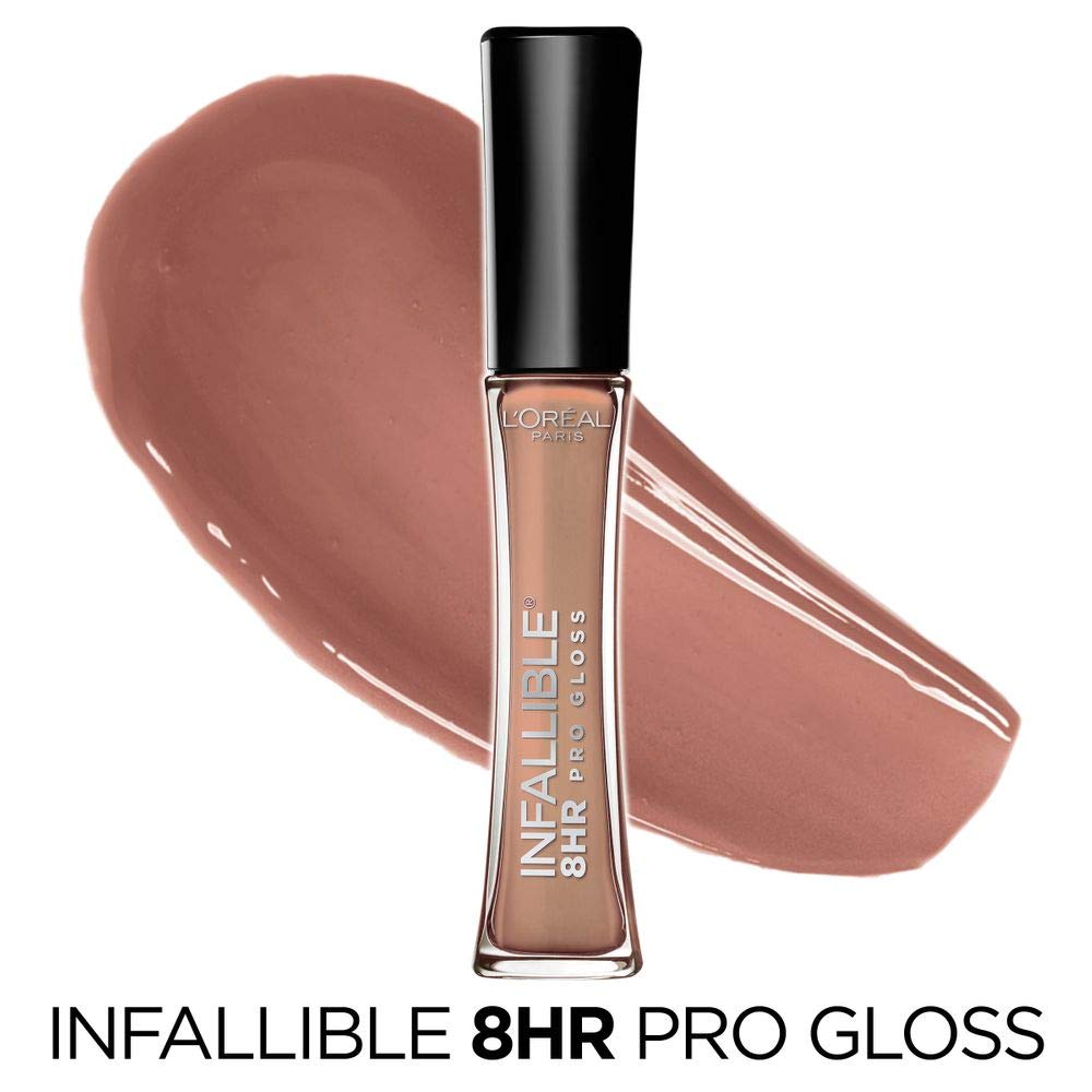 Lâ€™Oreal Paris Makeup Infallible 8 Hour Hydrating Lip Gloss, Coral Sands, 0.21 Fl Oz