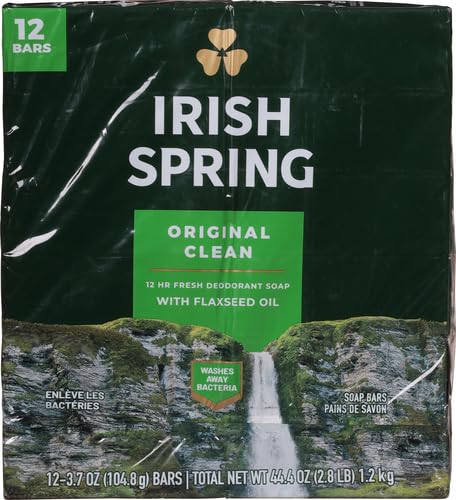 Irish Spring Original Deodorant Bar Soap, 12 Count