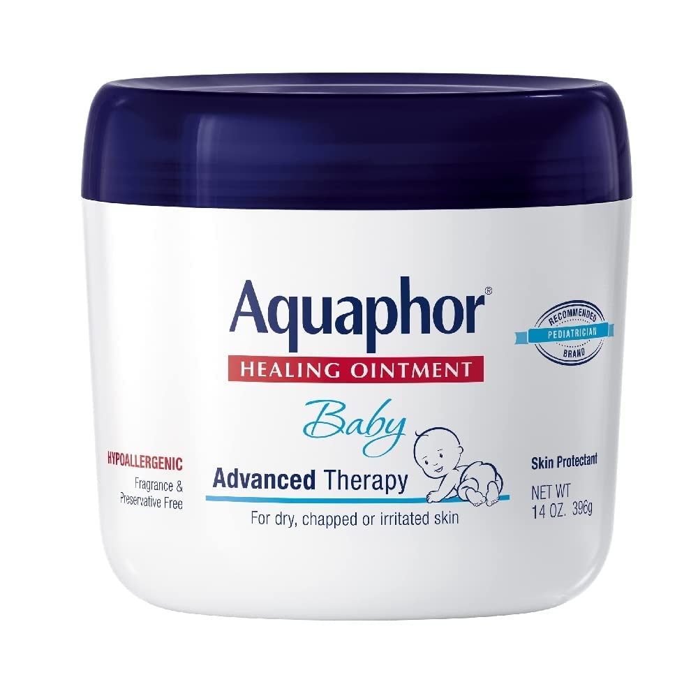 Aquaphor Baby Healing Ointment Advanced Therapy Skin Protectant, 14 Ounce, 5 Pack