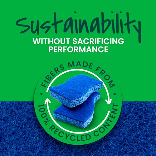 Scotch-Brite Extra Large Scrub Sponge, Non-Scratch, 12 scrub sponges