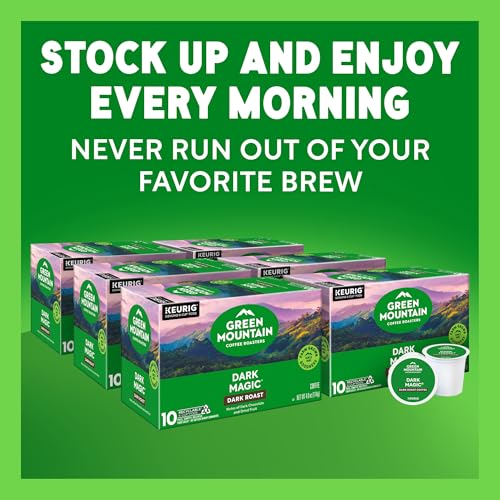 Green Mountain Coffee Roasters Dark Magic, Keurig Single Serve K-Cup Pods, Dark Roast Coffee, 60 Count, (6 Packs of 10)