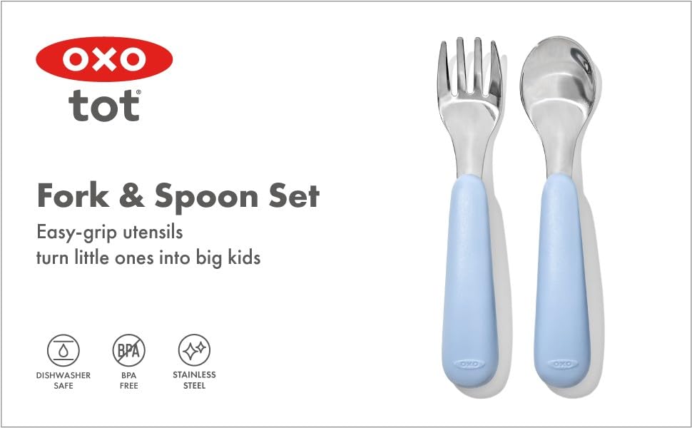OXO Tot Fork and Spoon Set - Dusk