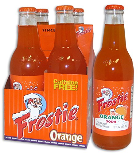 Frostie Soda 12 ounce Glass Bottles (Orange, 6)