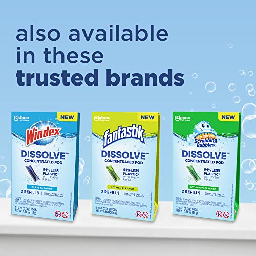 Windex Dissolve Concentrated Pods, Multisurface Cleaner, 2 Concentrated Dissolvable Refill Pods