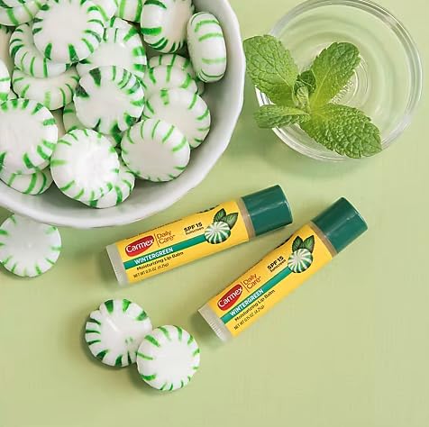 Carmex - 10 Count Variety Pack Daily Care Moisturizing Lip Balm SPF15 (3 Strawberry, 2 Fresh Cherry, 2 Wintergreen) and 3 Classic Lip Balm Medicated SPF15
