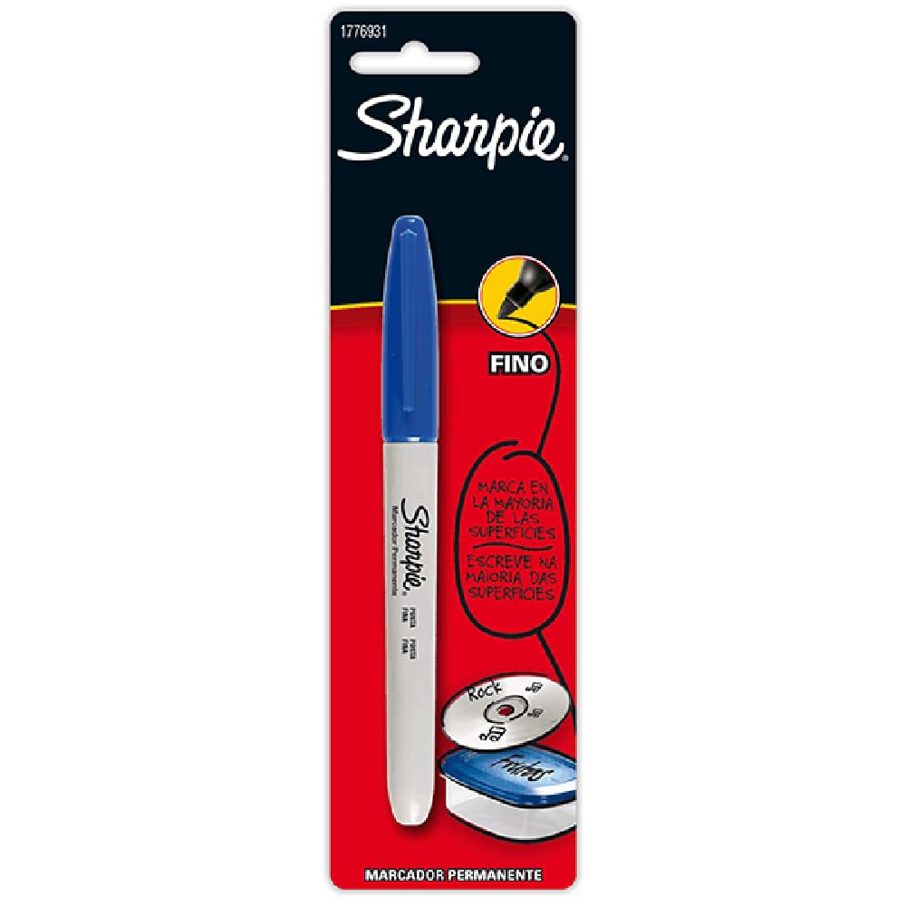 SHARPIE Fine Point Permanent Markers, Blue, 1 Count
