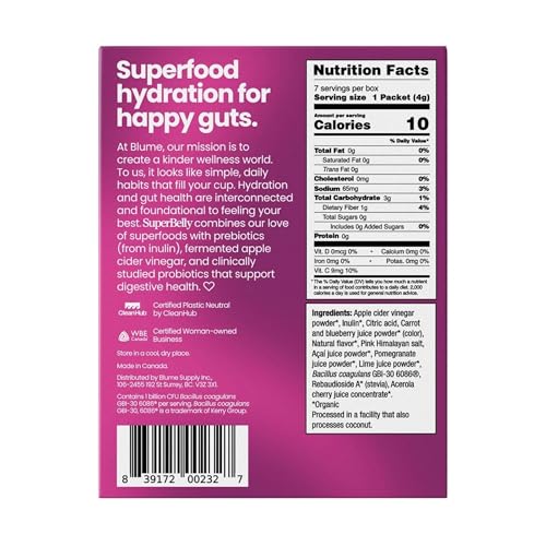 Blume Acai Pomegranate Superbelly Powder 7 Count