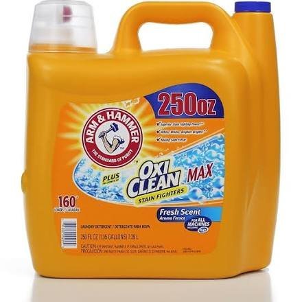 Arm & Hammer OxiClean Liquid Laundry Detergent, Fresh Scent, 195 Load, 250 fl oz