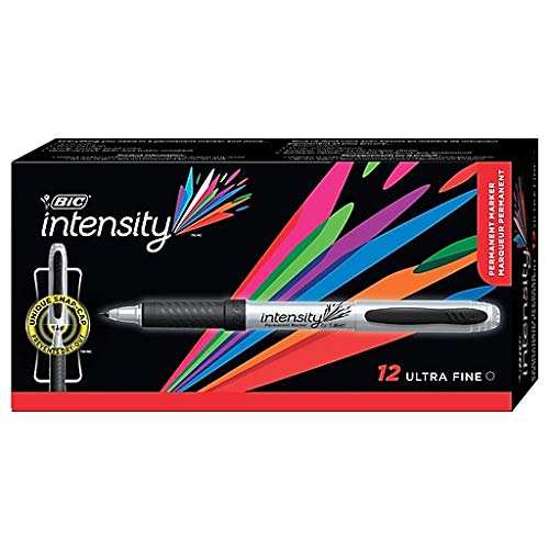 BIC - Marking Permanent Markers, Fine Point, Tuxedo Black, Dozen GPM11-BK (DMi DZ