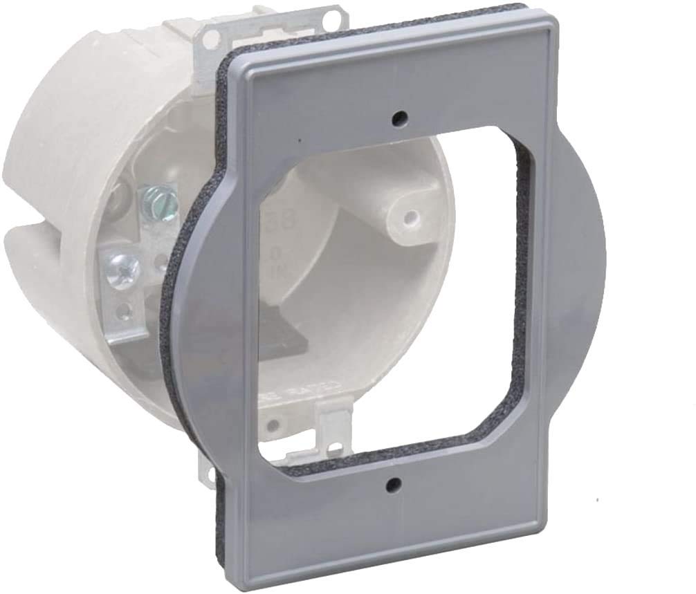TayMac PRBA400G Plastic Round Box Adapter, Gray