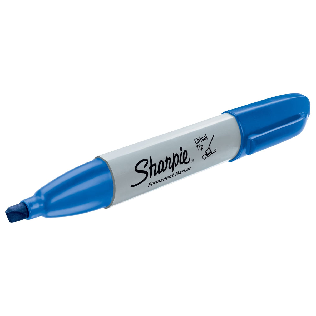 SHARPIE Permanent Markers, Broad, Chisel Tip, 12-Pack, Blue (38203)