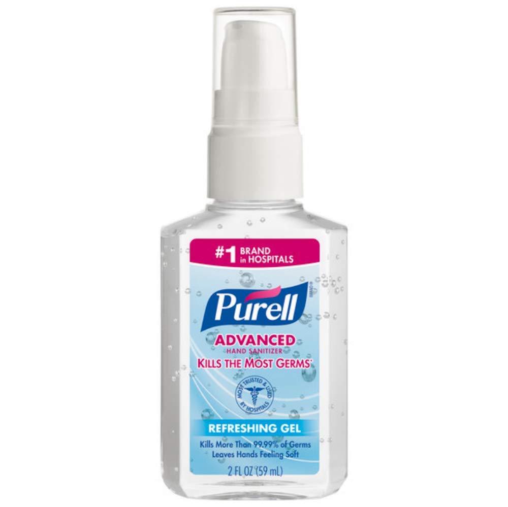 Purell Advanced Formula Hand Sanitizer Gel, 2 oz Pump Bottle
