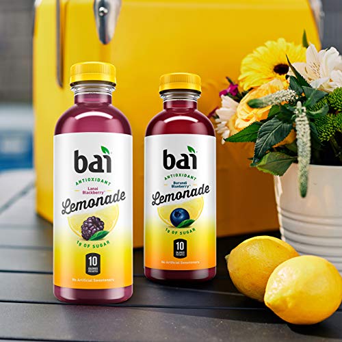 Bai Flavored Water, Lanai Blackberry Lemonade, Antioxidant Infused Drinks, 18 Fluid Ounce Bottles, 12 Count