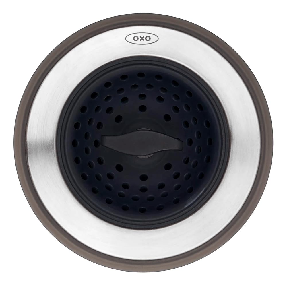 OXO Good Grips 2-in-1 Sink Strainer Stopper, Black
