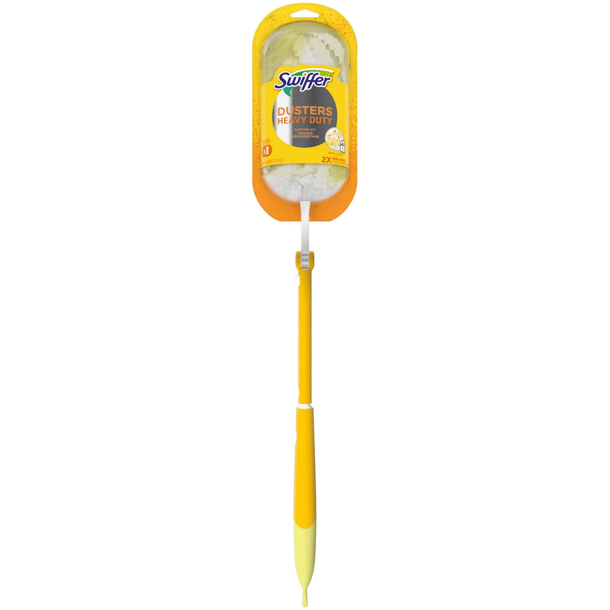 Swiffer Dusters Heavy Duty 3 ft Extended Handle Dusting Kit (1 Duster, 3 Refills)