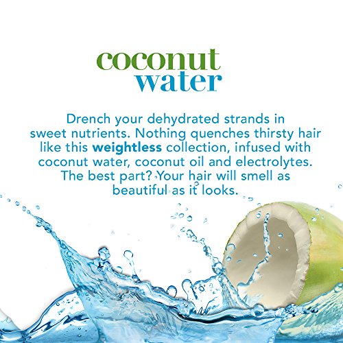 OGX Weightless Hydration + Coconut Water Conditioner, 13 Ounce Bottle Sulfate-Free Surfactants