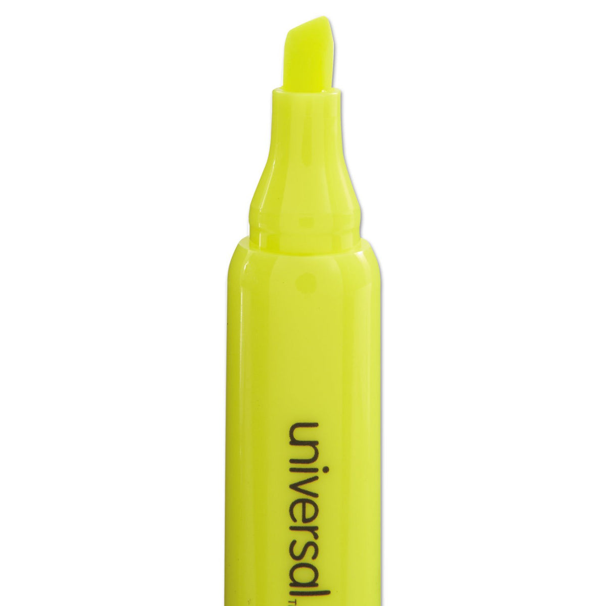 Universal UNV08861 Desk Highlighter Chisel Tip Fluorescent Yellow (1 Dozen)