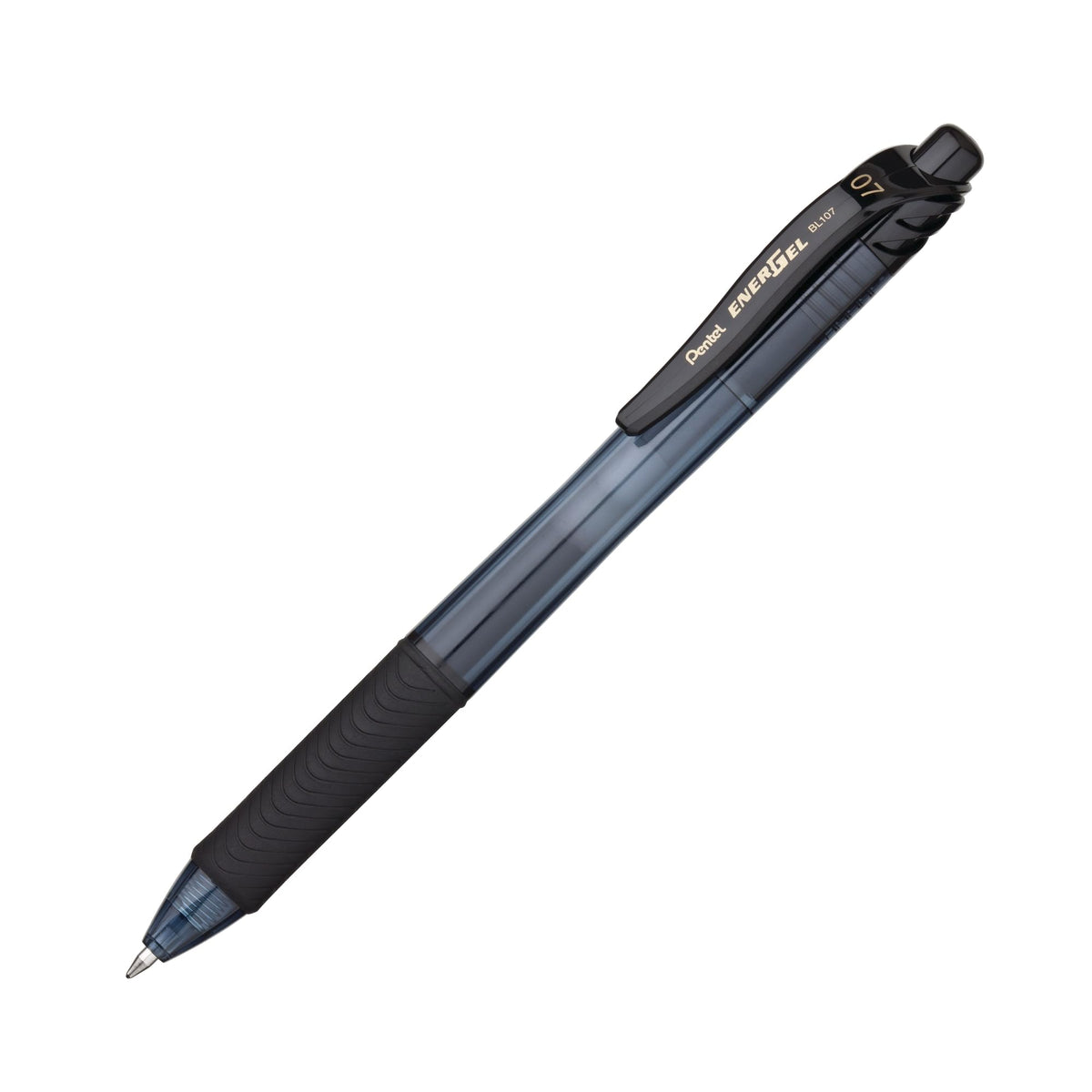 Pentel EnerGel-X Retractable Liquid Gel Pen, (0.7 mm), Medium Line, Black Ink, Box of 12 (BL107-A)